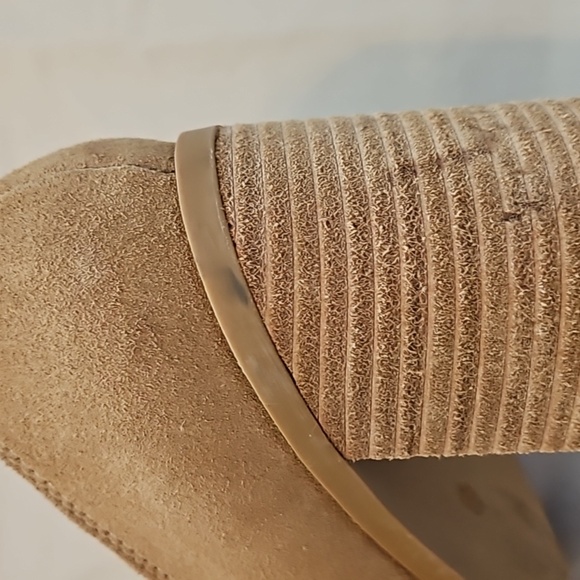 Beige Suede Heels - Picture 6 of 7